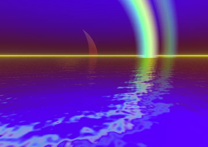 Water, Moon, Rainbow